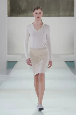 SHEER KNITTED SILK-CASHMERE SKIRT