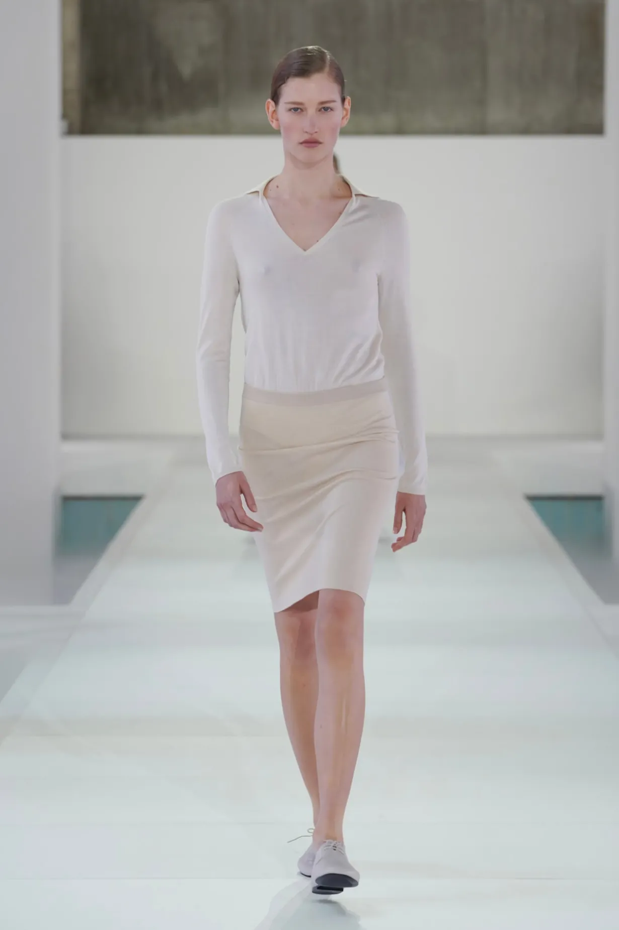 SHEER KNITTED SILK-CASHMERE SKIRT