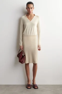 SHEER KNITTED SILK-CASHMERE BODYSUIT