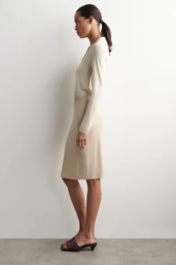 SHEER KNITTED SILK-CASHMERE BODYSUIT