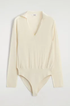 SHEER KNITTED SILK-CASHMERE BODYSUIT
