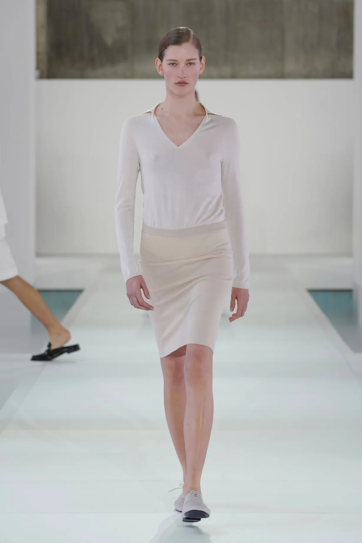 SHEER KNITTED SILK-CASHMERE BODYSUIT