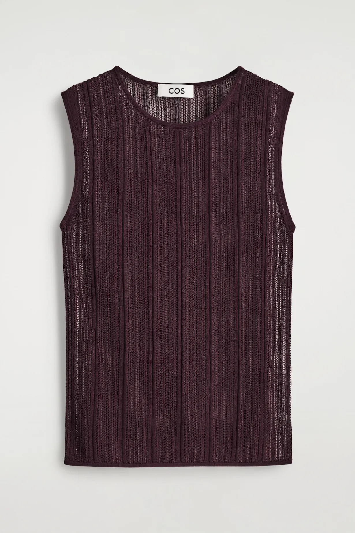 SHEER LACE-KNIT TANK TOP