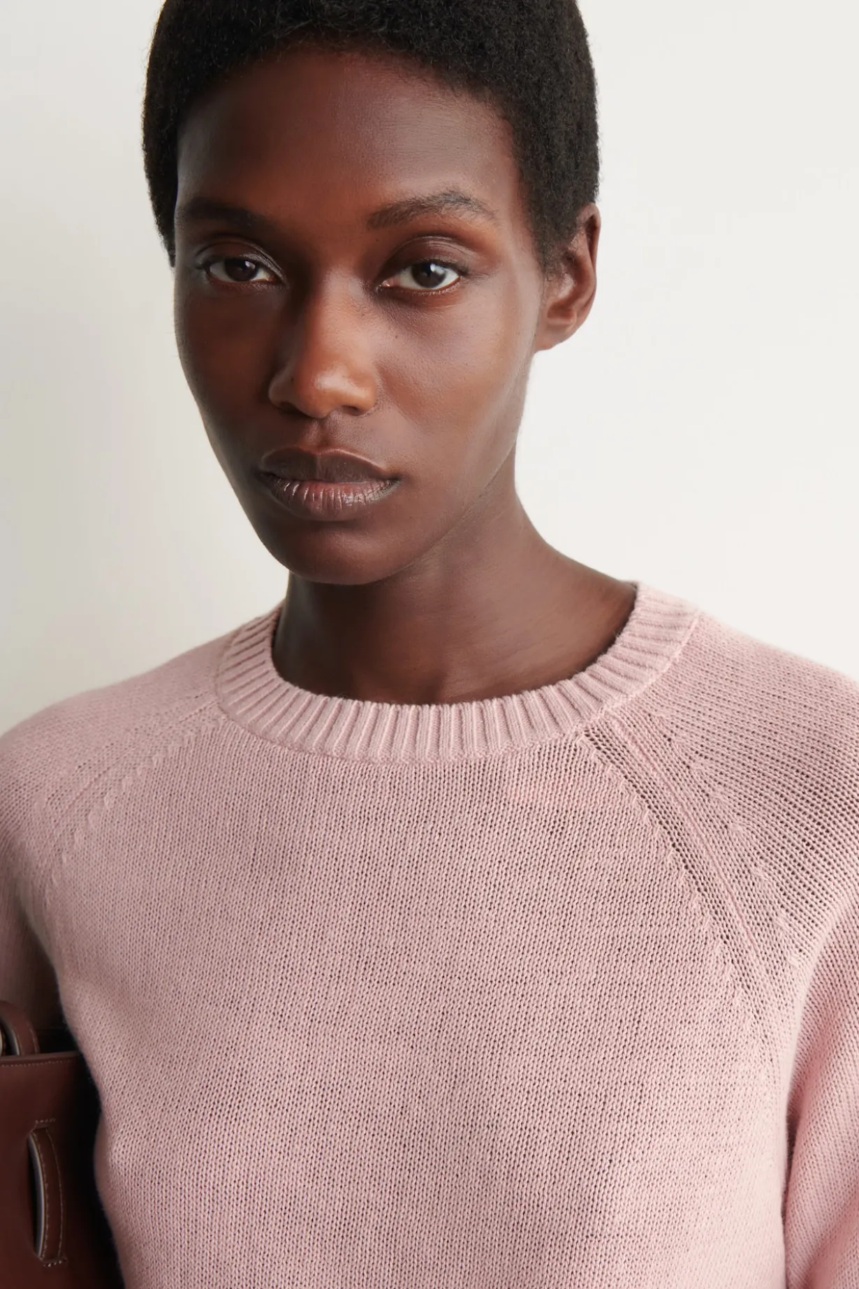 SHRUNKEN KNITTED LINEN T-SHIRT