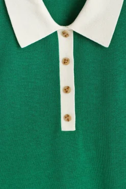 SHRUNKEN WOOL-BLEND POLO SHIRT