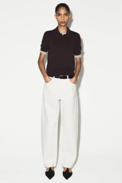 SHRUNKEN WOOL-BLEND POLO SHIRT