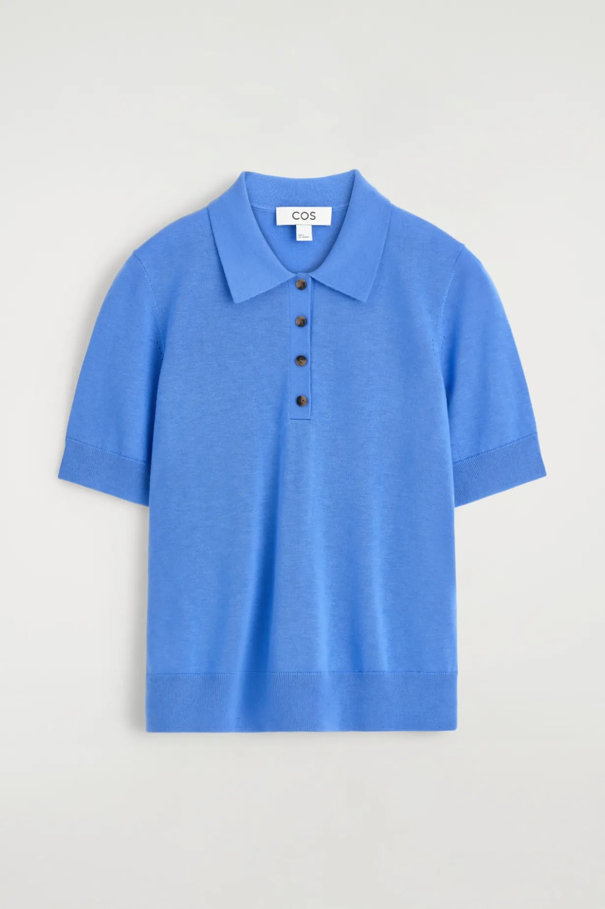 SHRUNKEN WOOL-BLEND POLO SHIRT