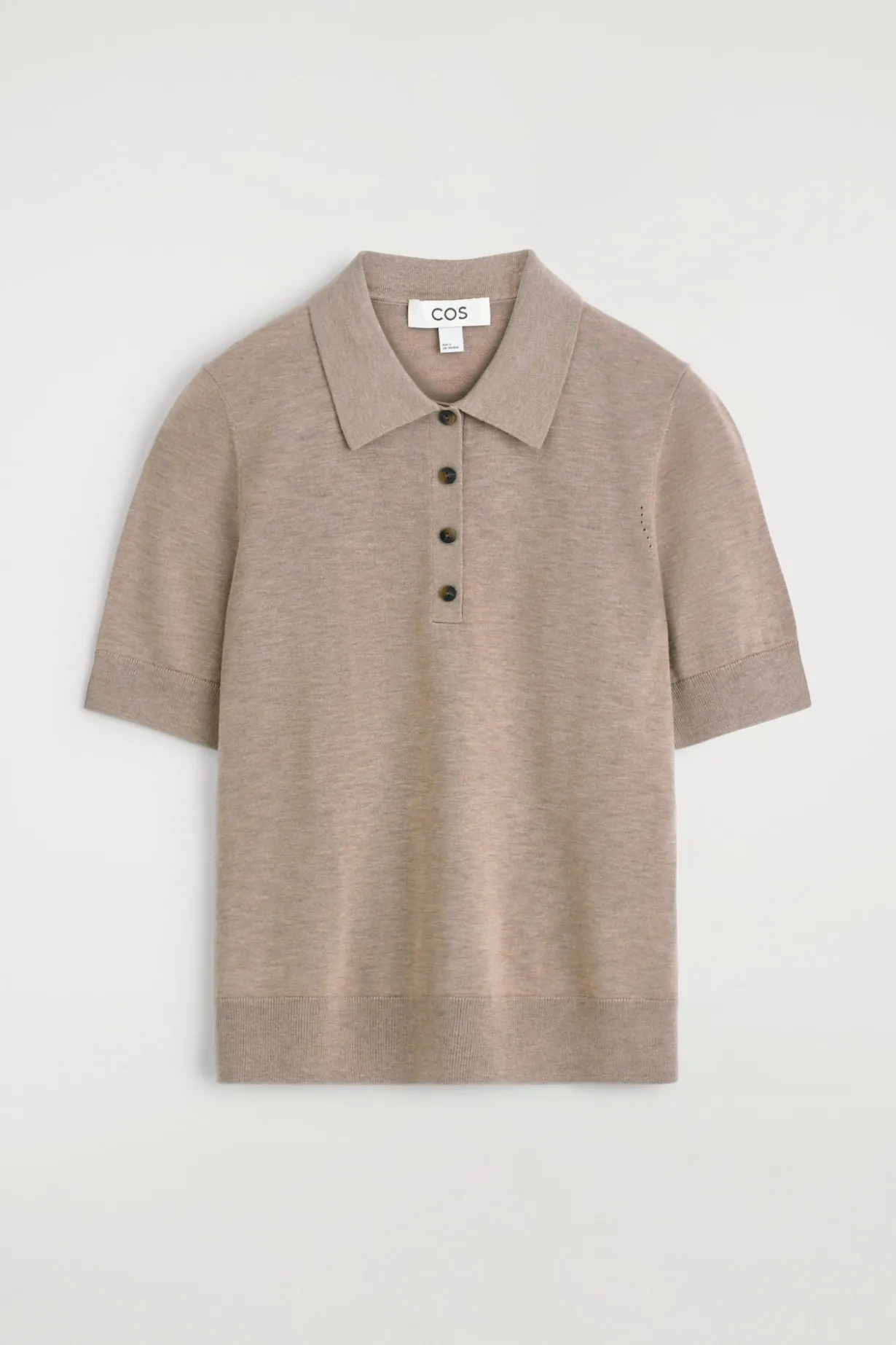 SHRUNKEN WOOL-BLEND POLO SHIRT