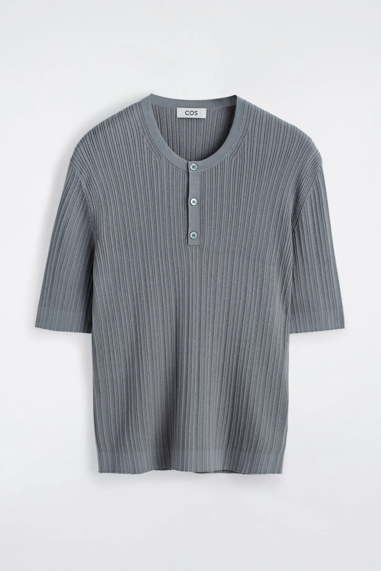 SILK-COTTON HENLEY T-SHIRT