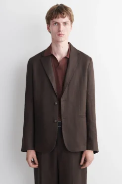SINGLE-BREASTED LINEN BLAZER