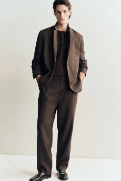 SINGLE-BREASTED LINEN BLAZER