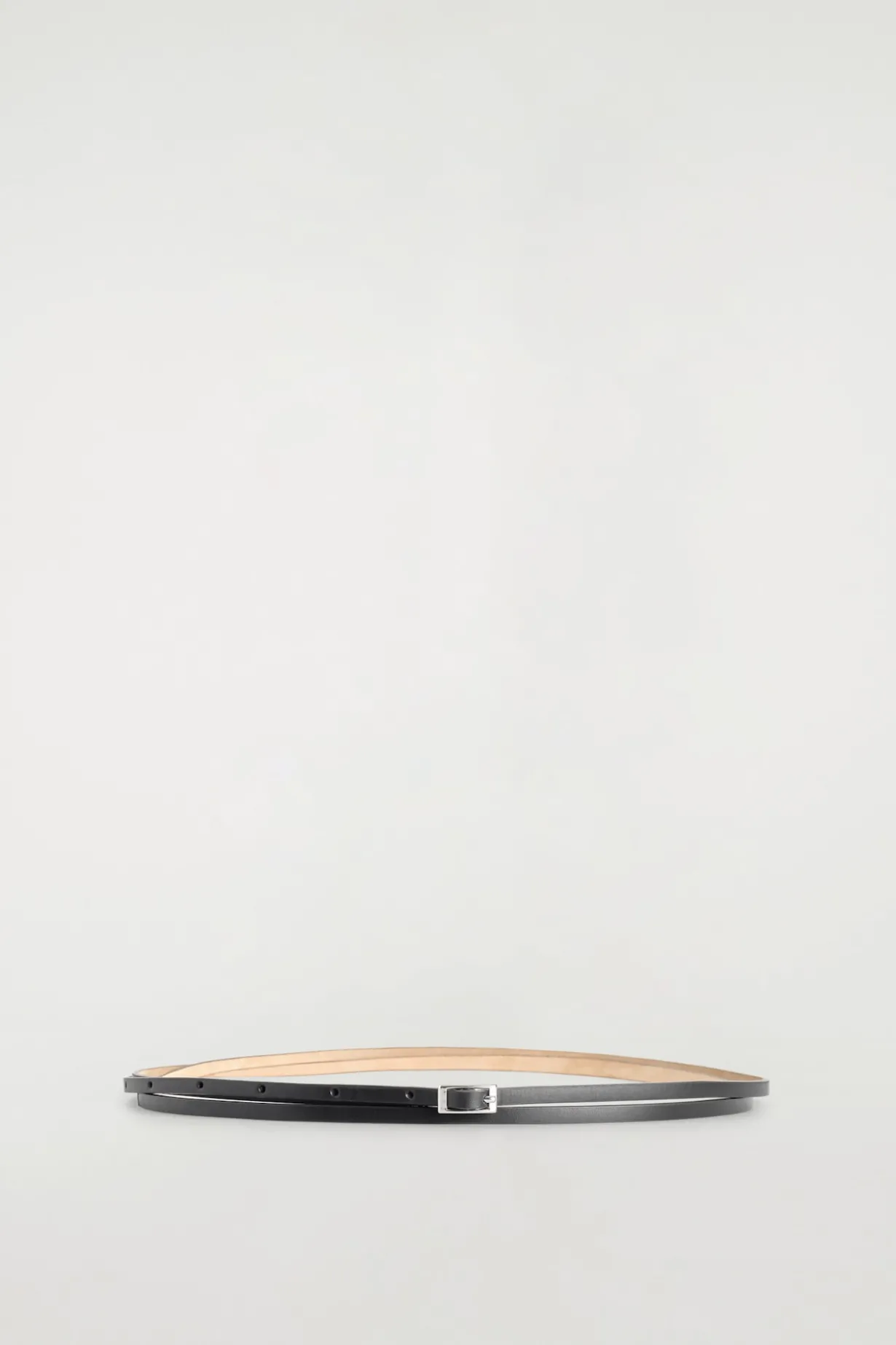 SKINNY DOUBLE-WRAP LEATHER BELT