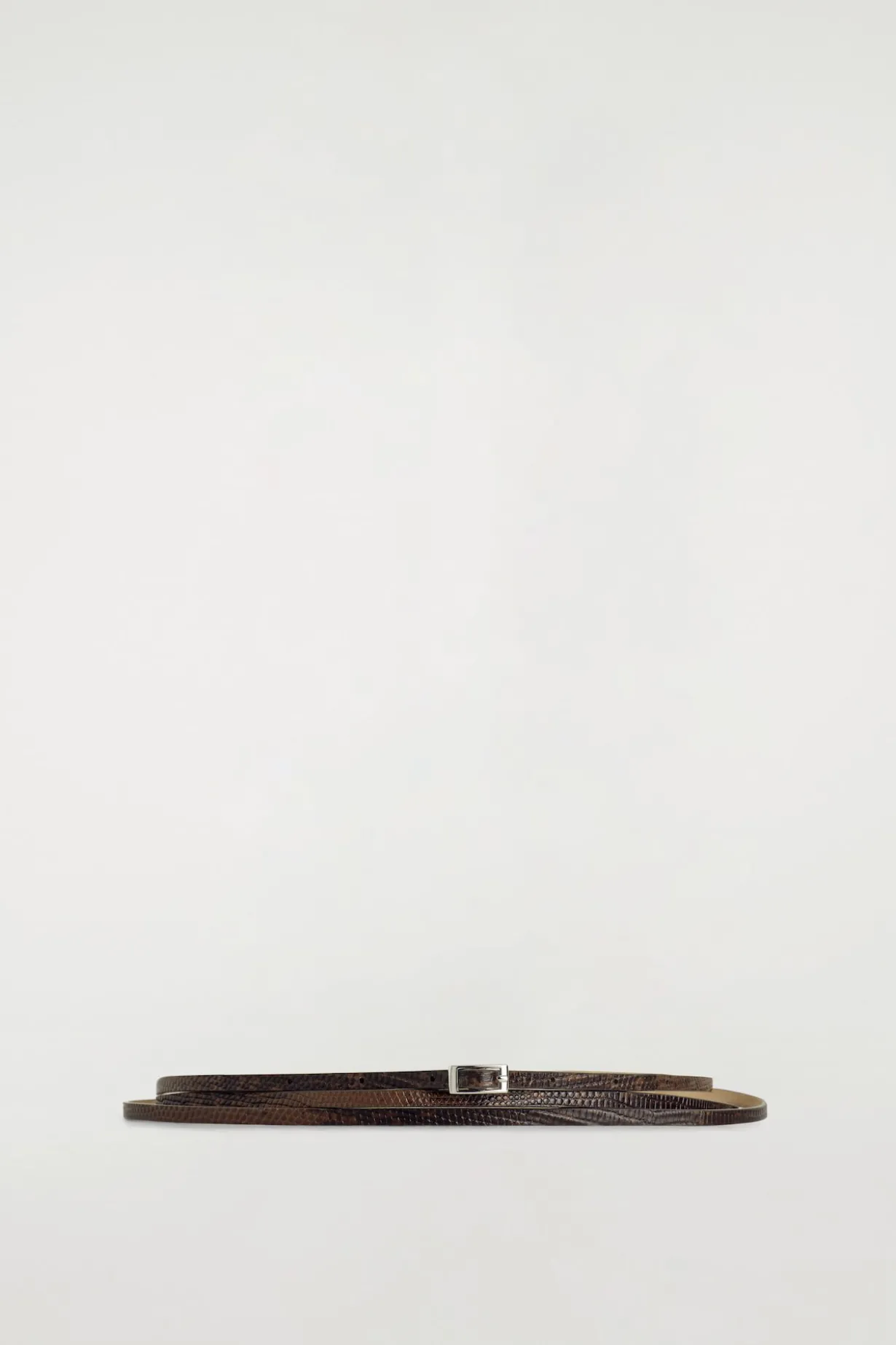 SKINNY DOUBLE-WRAP LEATHER BELT