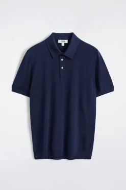 SLIM KNITTED SILK POLO SHIRT