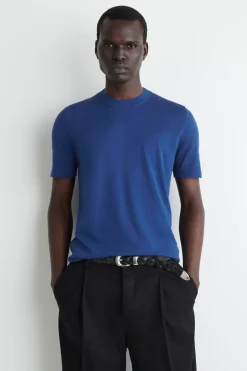SLIM KNITTED SILK T-SHIRT
