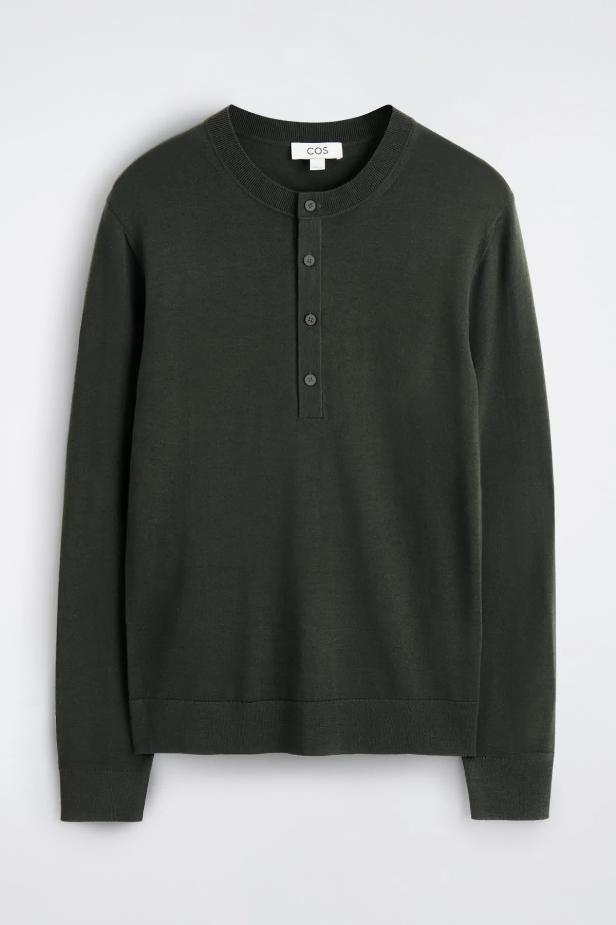 SLIM MERINO WOOL HENLEY TOP