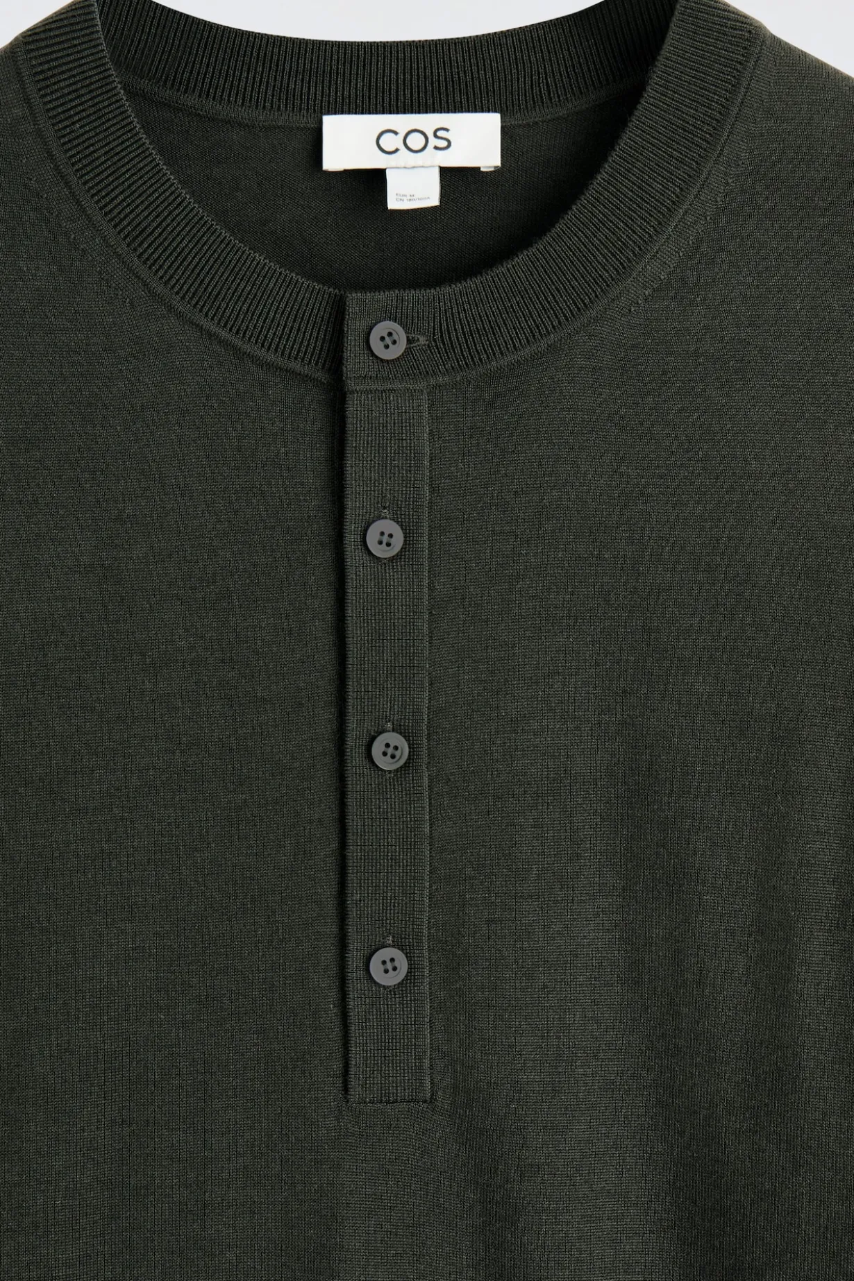 SLIM MERINO WOOL HENLEY TOP