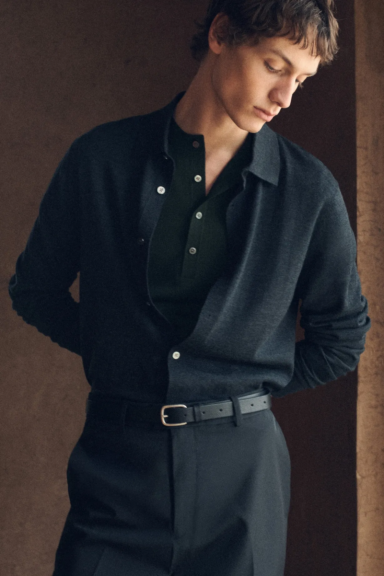 SLIM MERINO WOOL HENLEY TOP