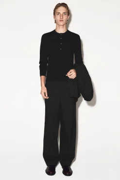 SLIM MERINO WOOL HENLEY TOP