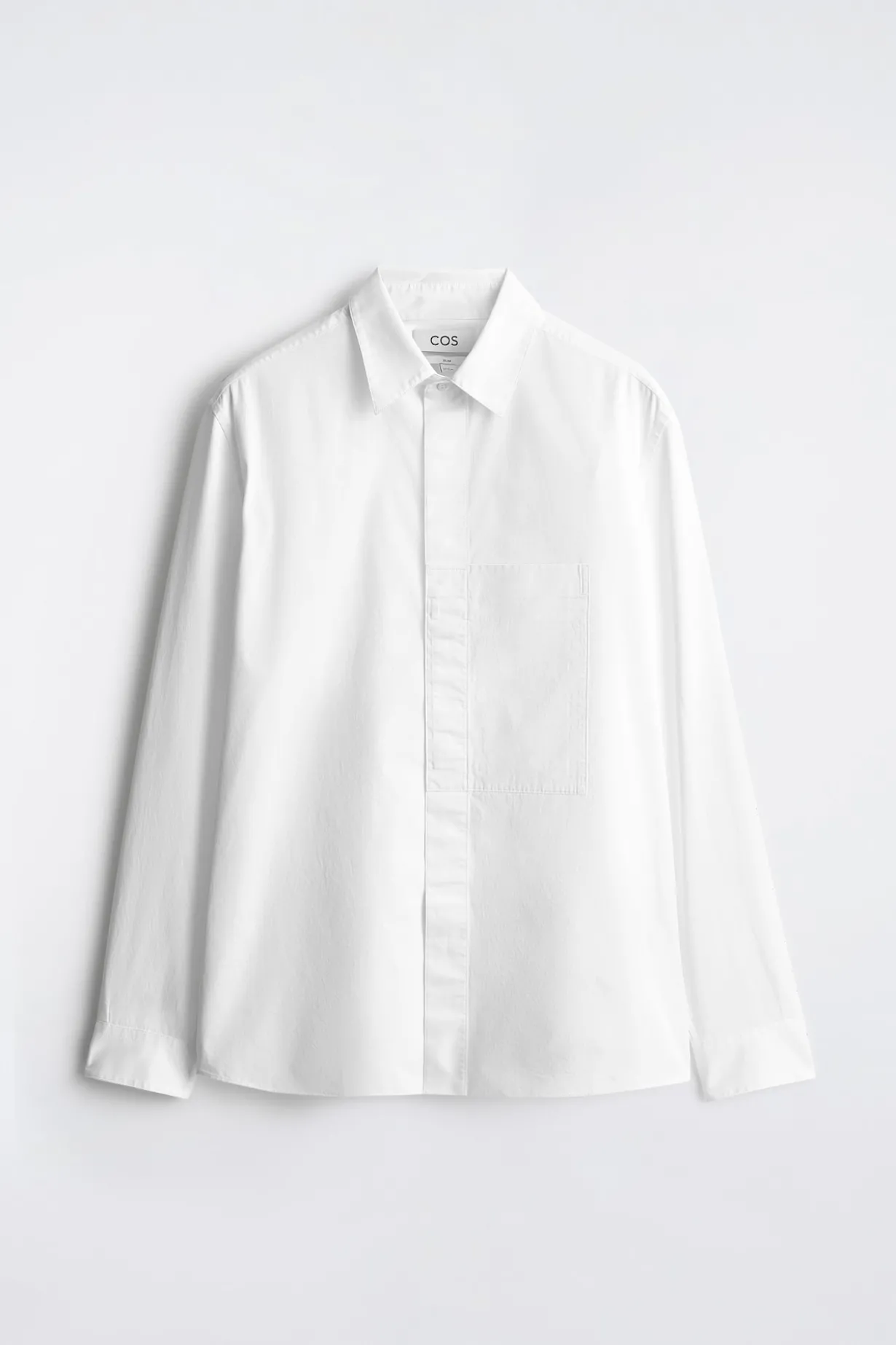 SLIM POCKET-DETAIL PIMA COTTON SHIRT