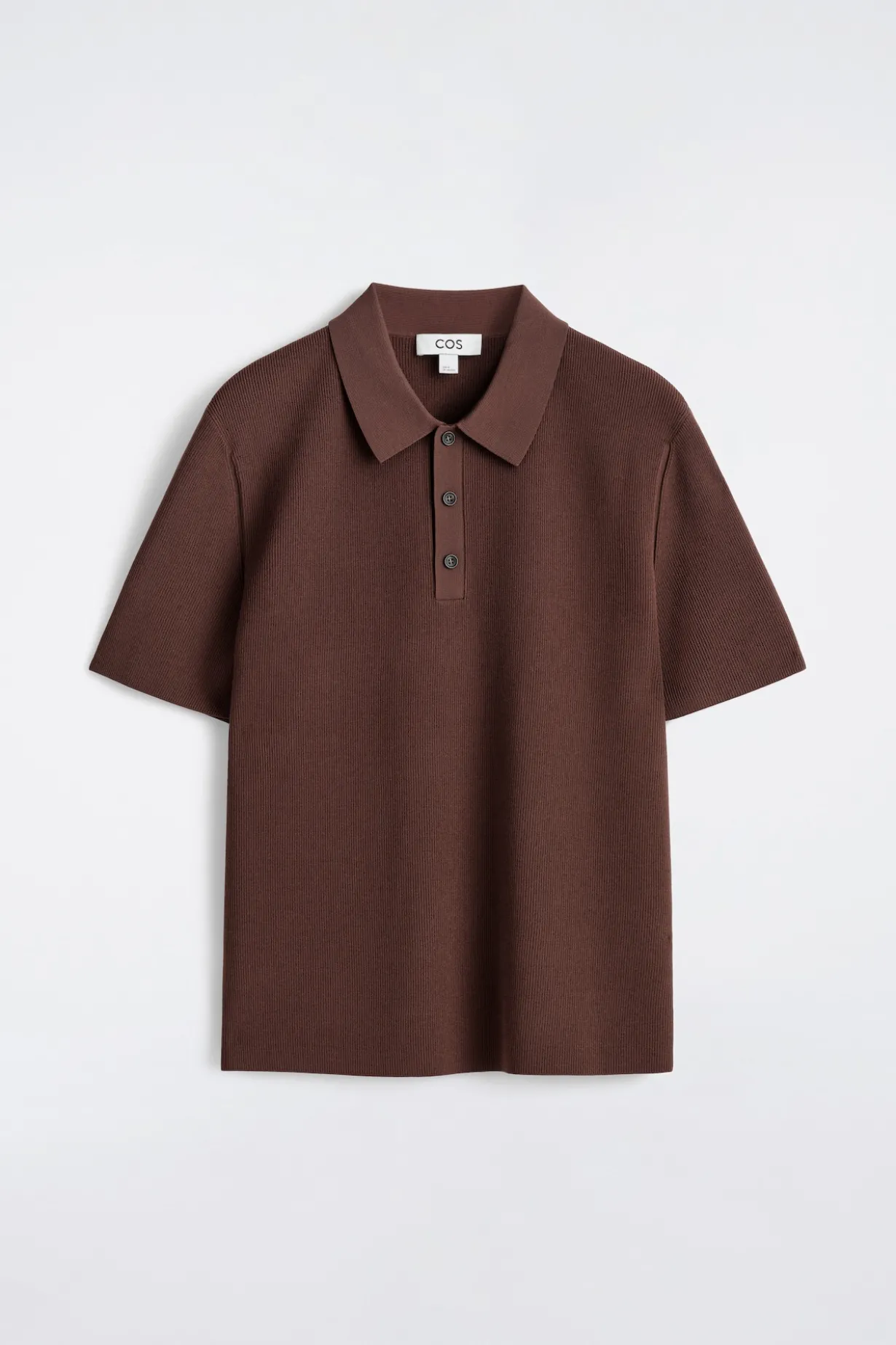 SLIM RIBBED BOUCLÉ-KNIT POLO SHIRT