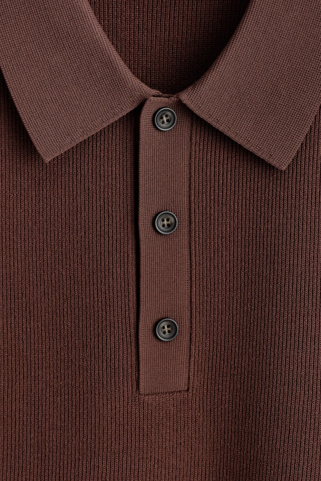 SLIM RIBBED BOUCLÉ-KNIT POLO SHIRT