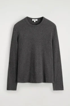 SLIM RIBBED COTTON LONG-SLEEVED T-SHIRT