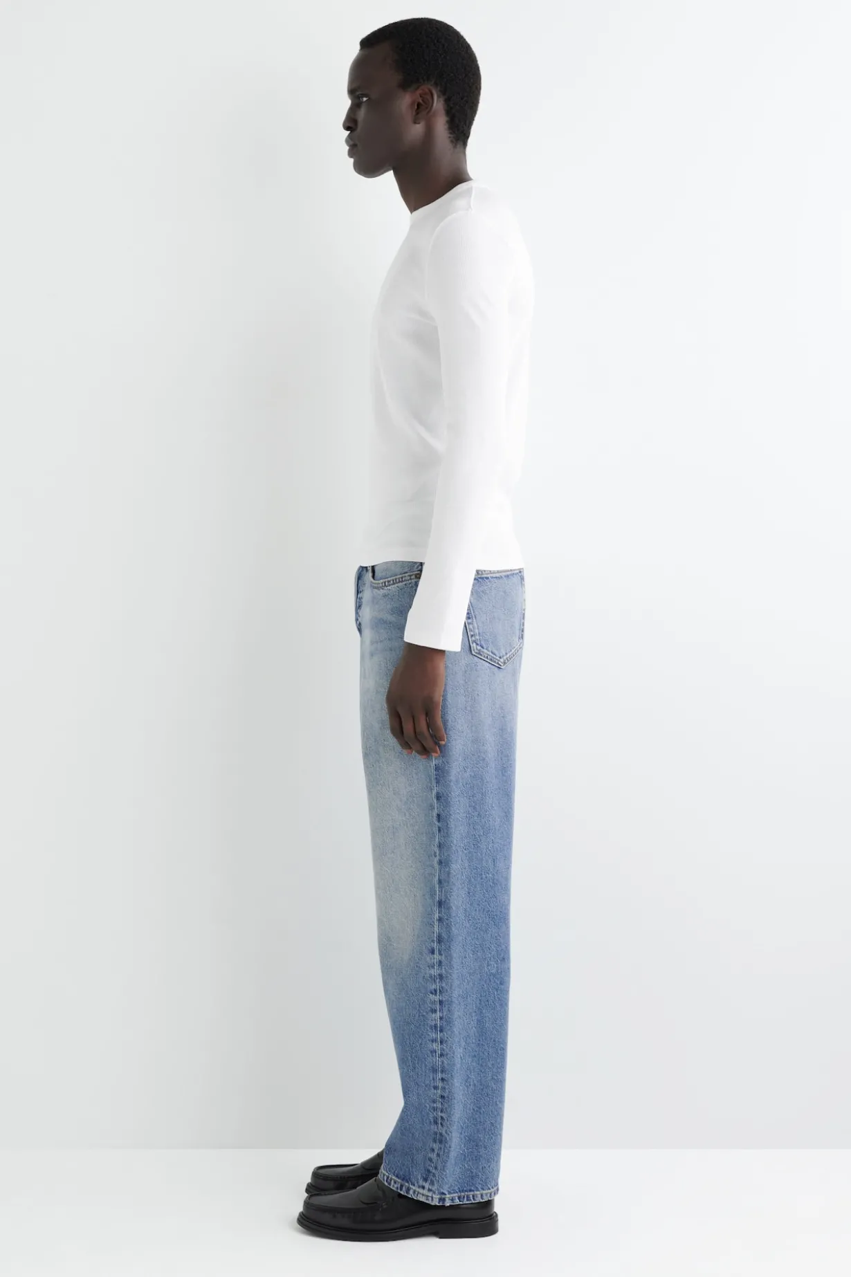SLIM RIBBED COTTON LONG-SLEEVED T-SHIRT