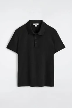 SLIM RIBBED COTTON POLO SHIRT