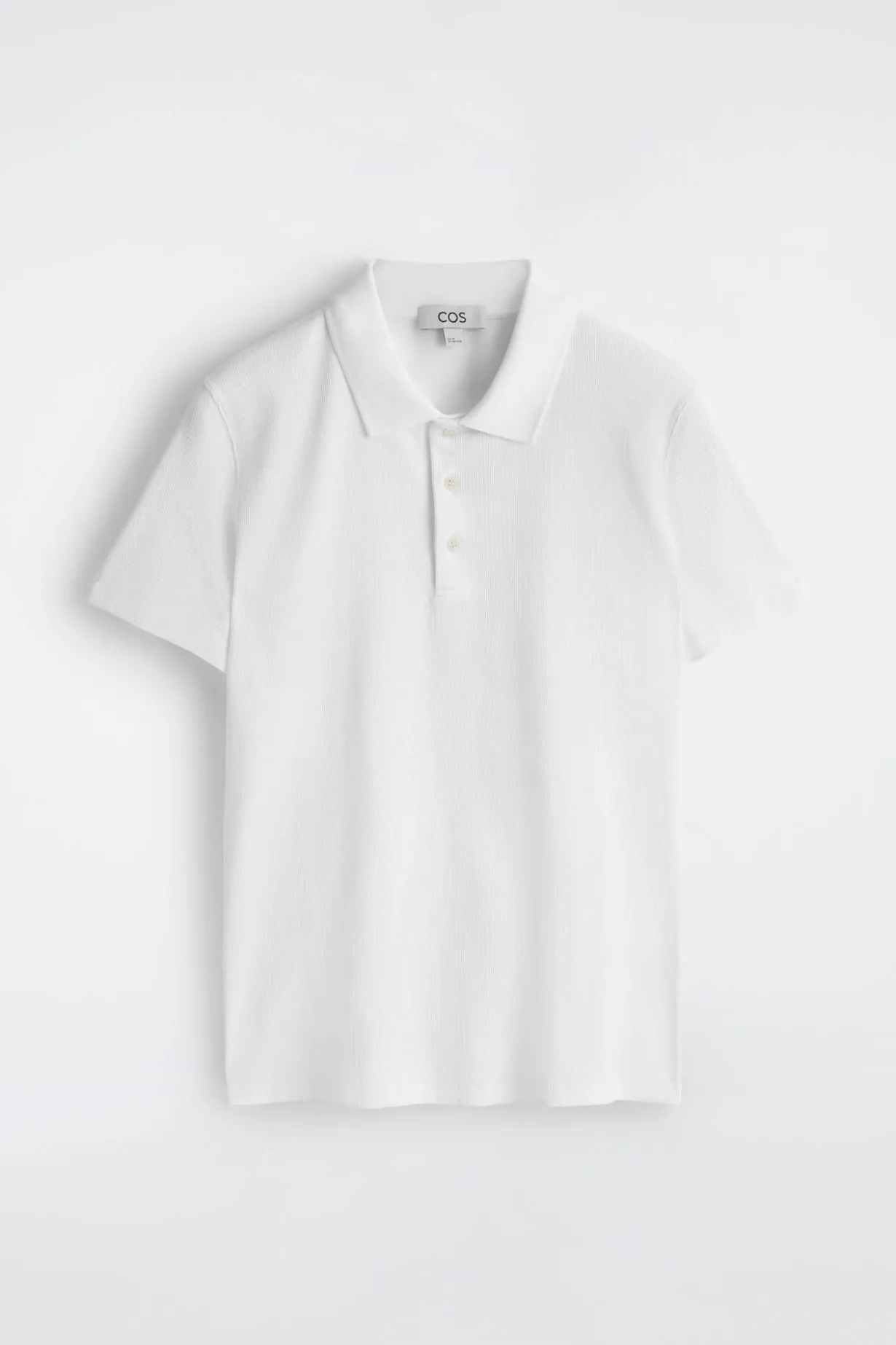 SLIM RIBBED COTTON POLO SHIRT