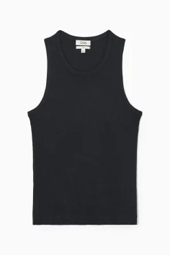 SLIM RIBBED COTTON TANK TOP