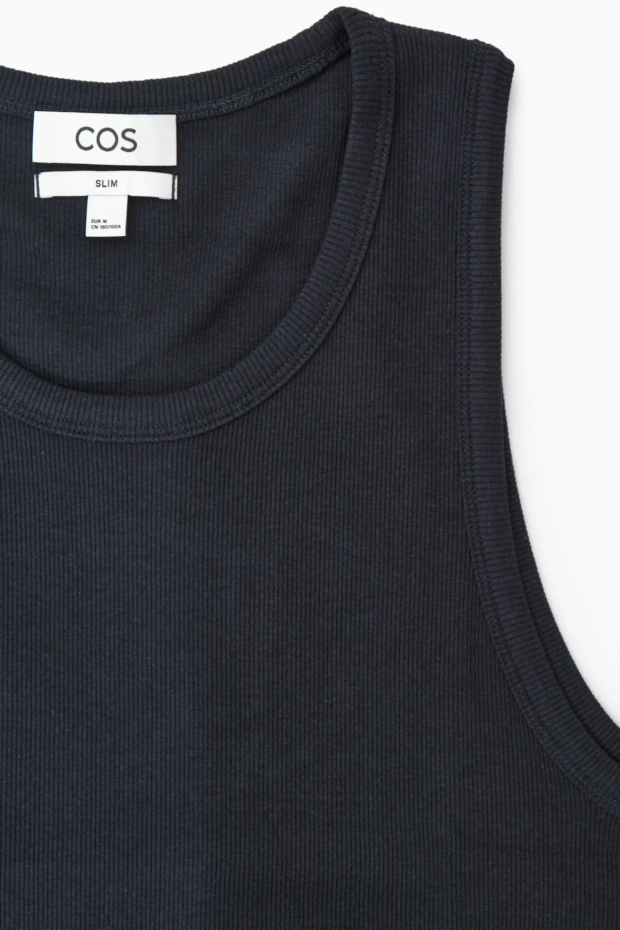 SLIM RIBBED COTTON TANK TOP