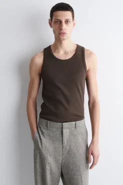 SLIM RIBBED COTTON TANK TOP