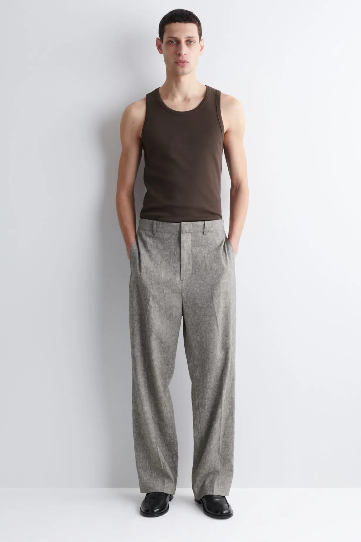 SLIM RIBBED COTTON TANK TOP