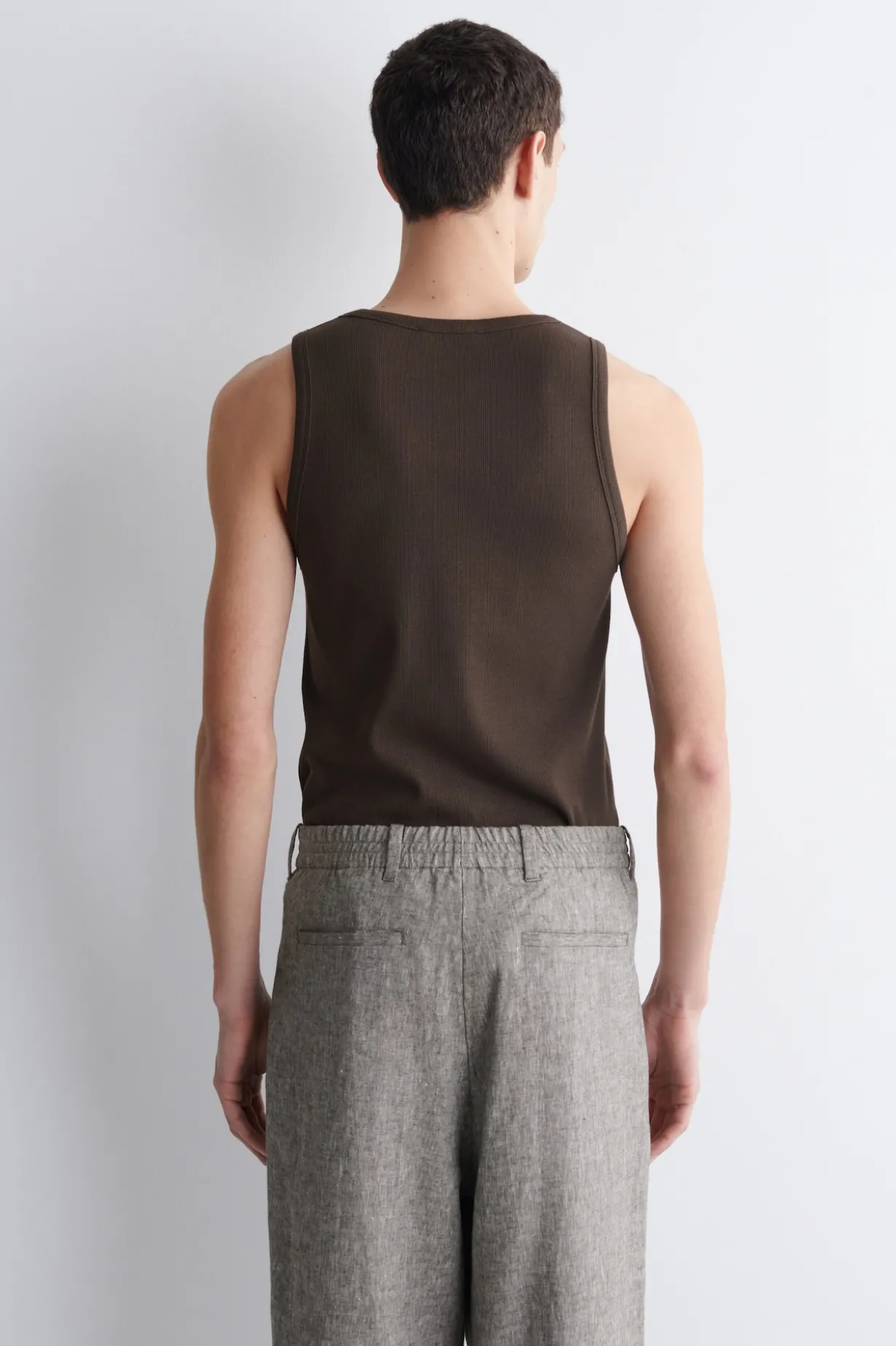 SLIM RIBBED COTTON TANK TOP