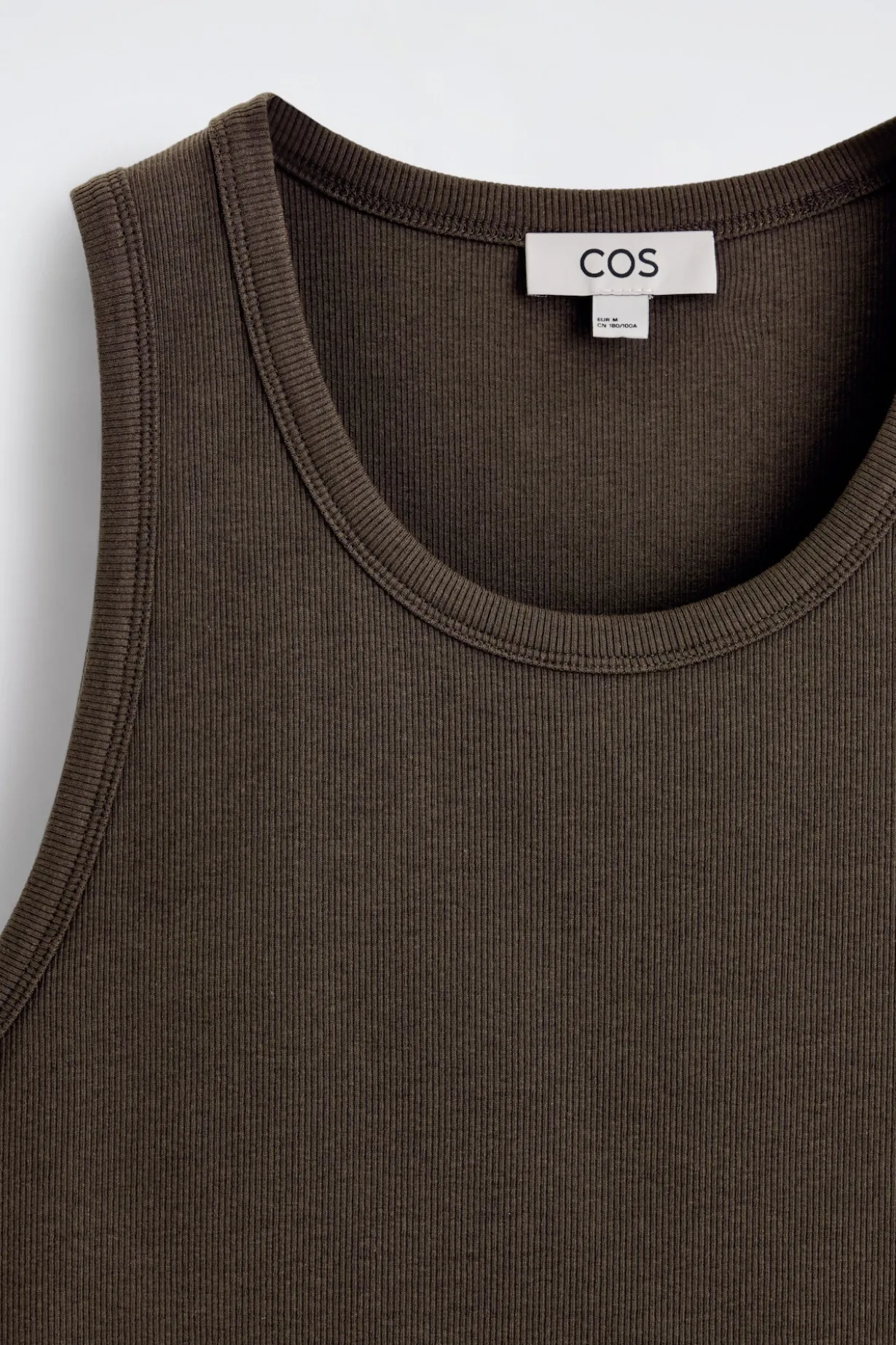SLIM RIBBED COTTON TANK TOP