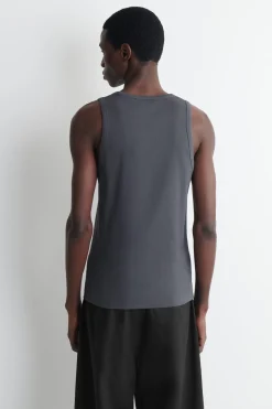 SLIM RIBBED COTTON TANK TOP