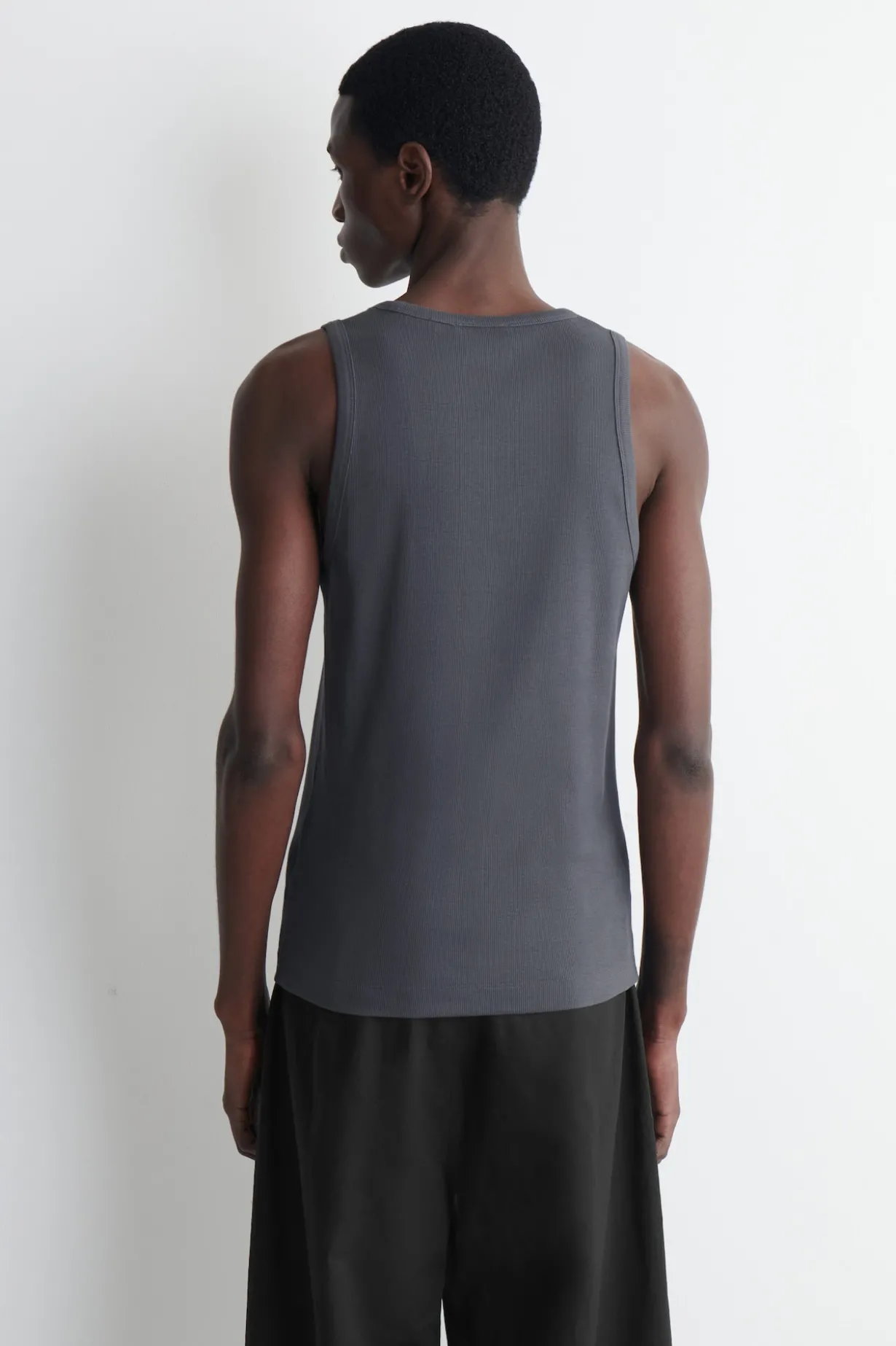 SLIM RIBBED COTTON TANK TOP
