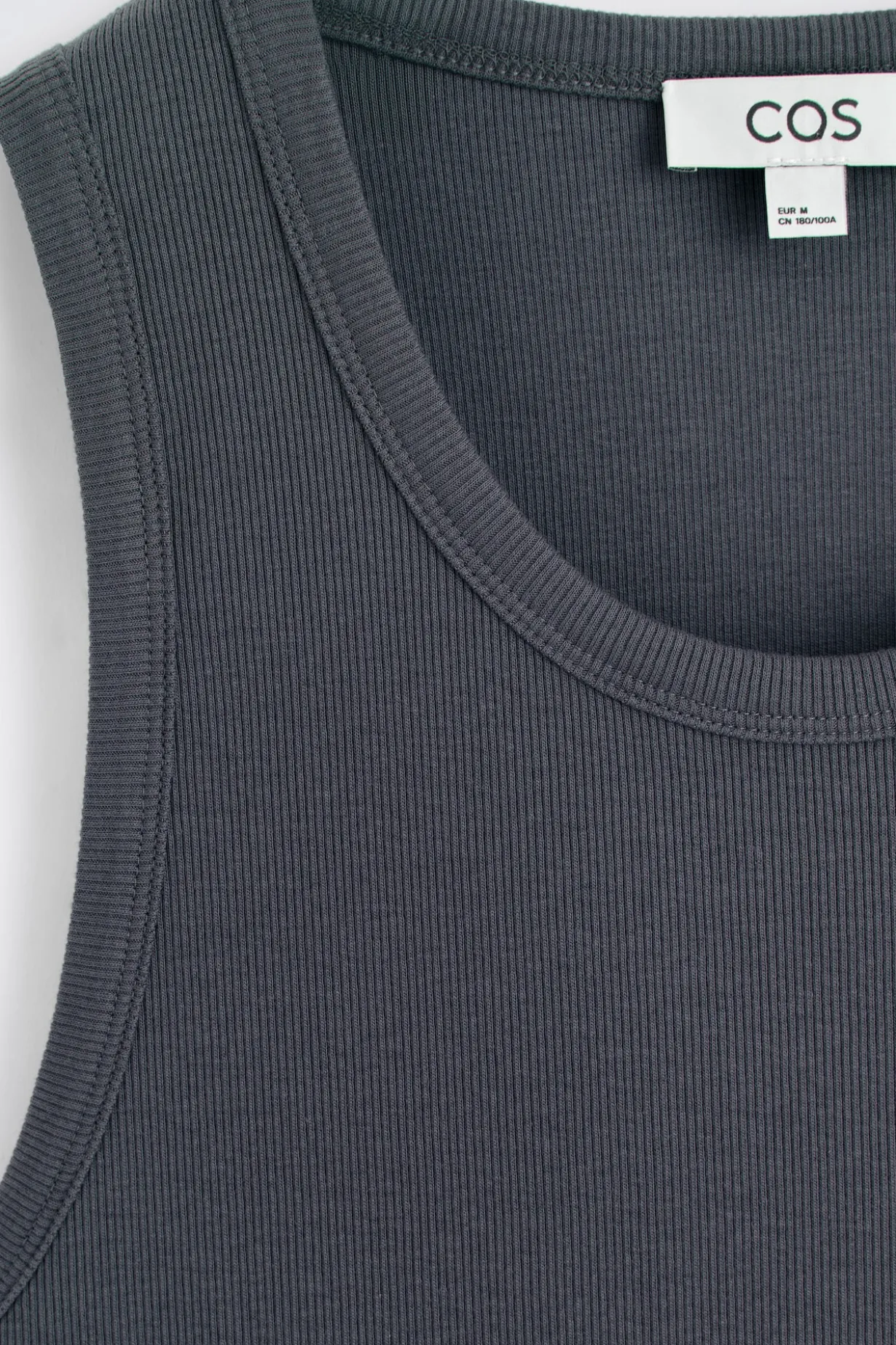 SLIM RIBBED COTTON TANK TOP