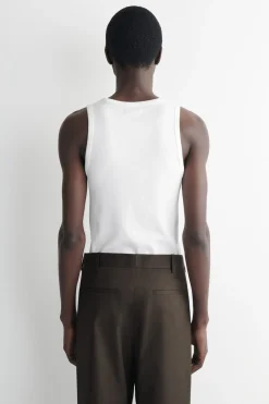 SLIM RIBBED COTTON TANK TOP