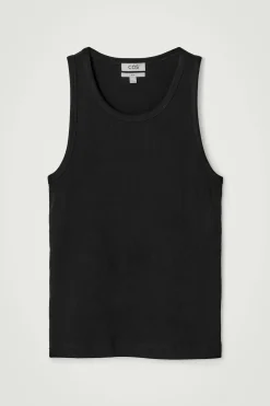 SLIM RIBBED COTTON TANK TOP