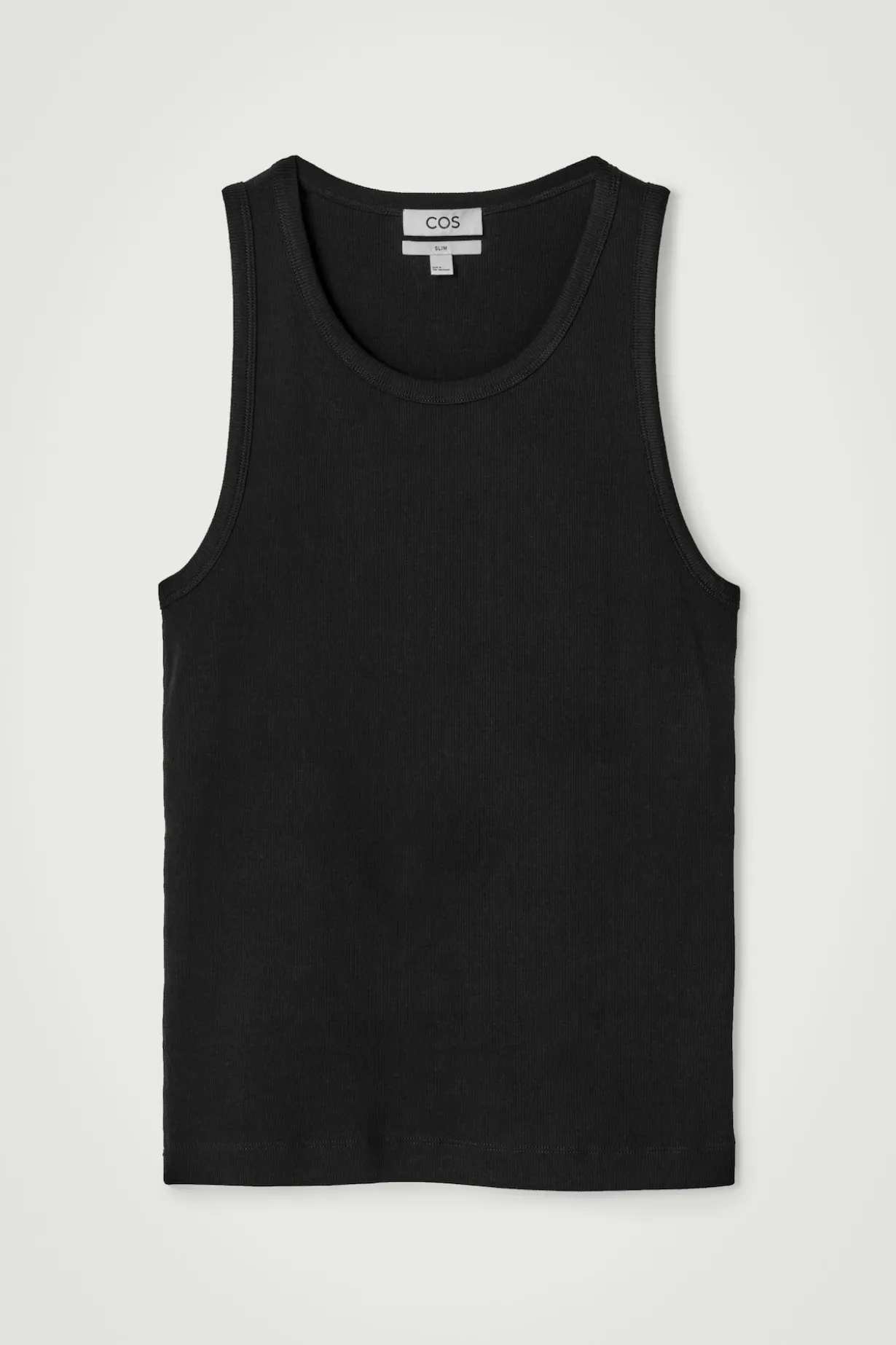 SLIM RIBBED COTTON TANK TOP