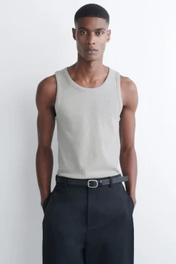 SLIM RIBBED COTTON TANK TOP