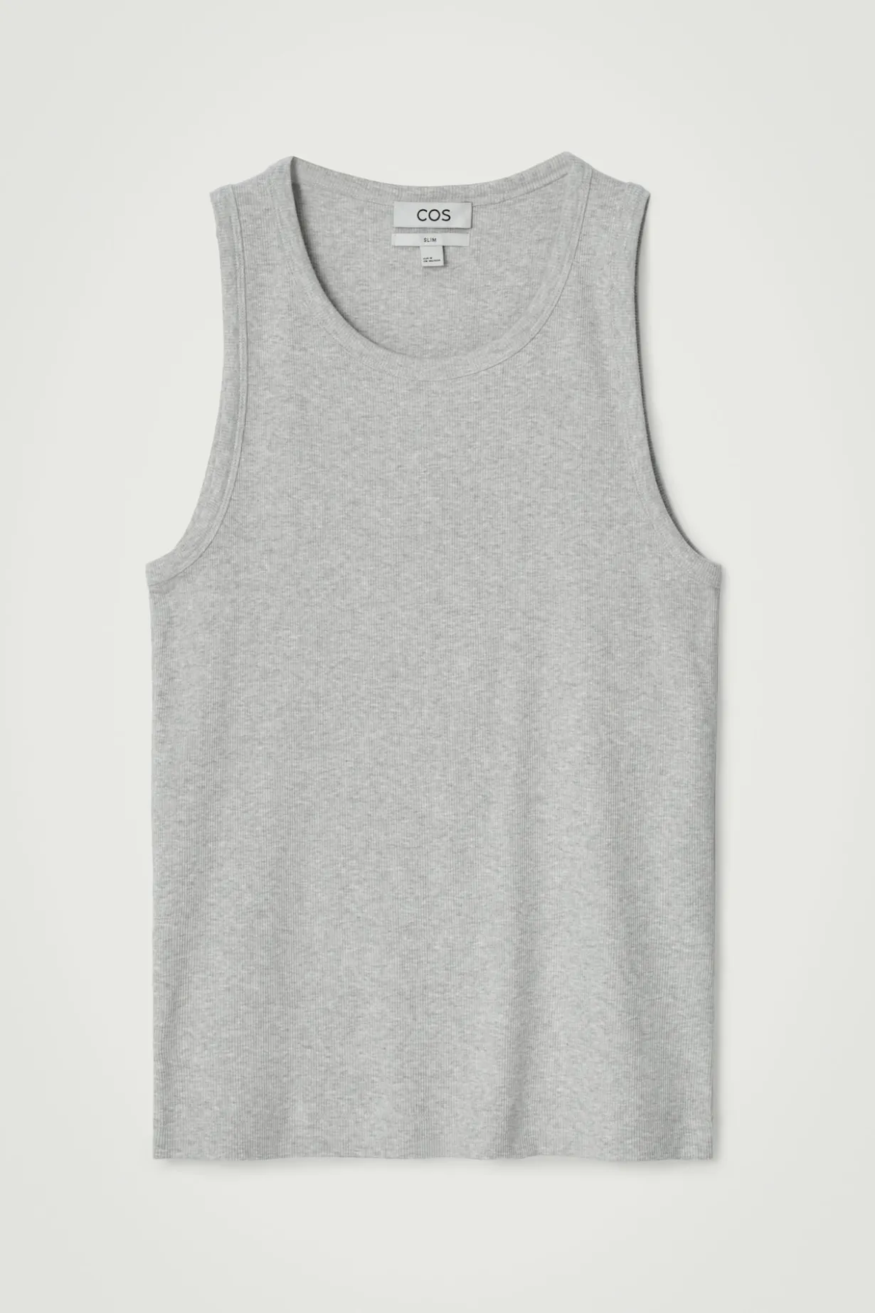 SLIM RIBBED COTTON TANK TOP