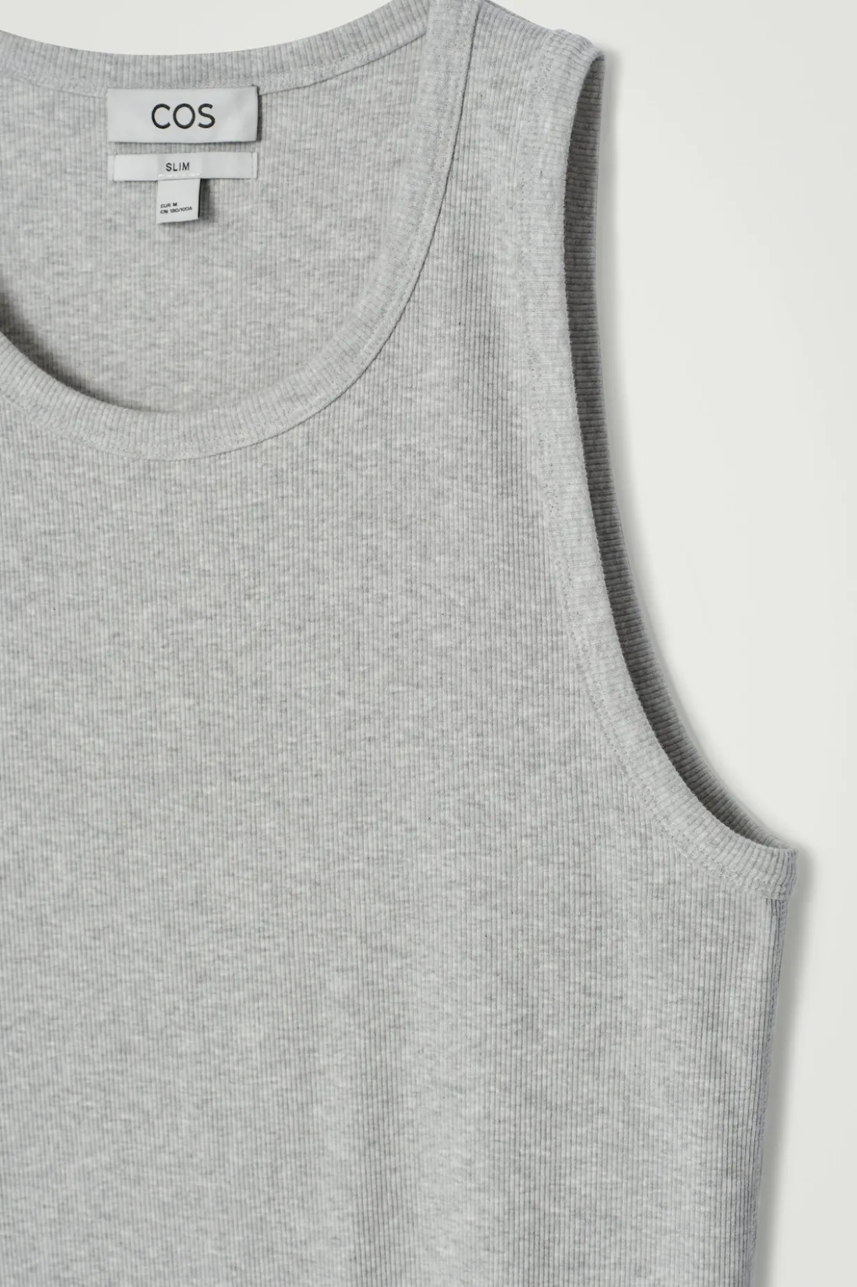 SLIM RIBBED COTTON TANK TOP