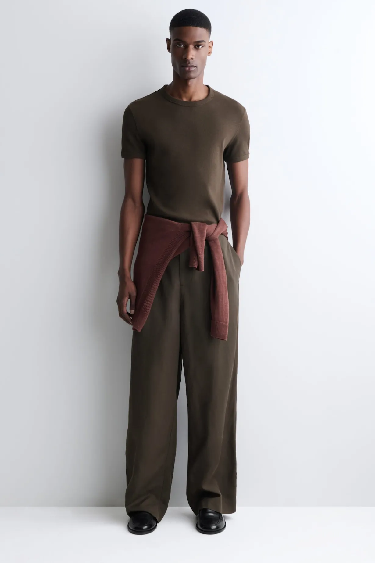 SLIM RIBBED COTTON T-SHIRT