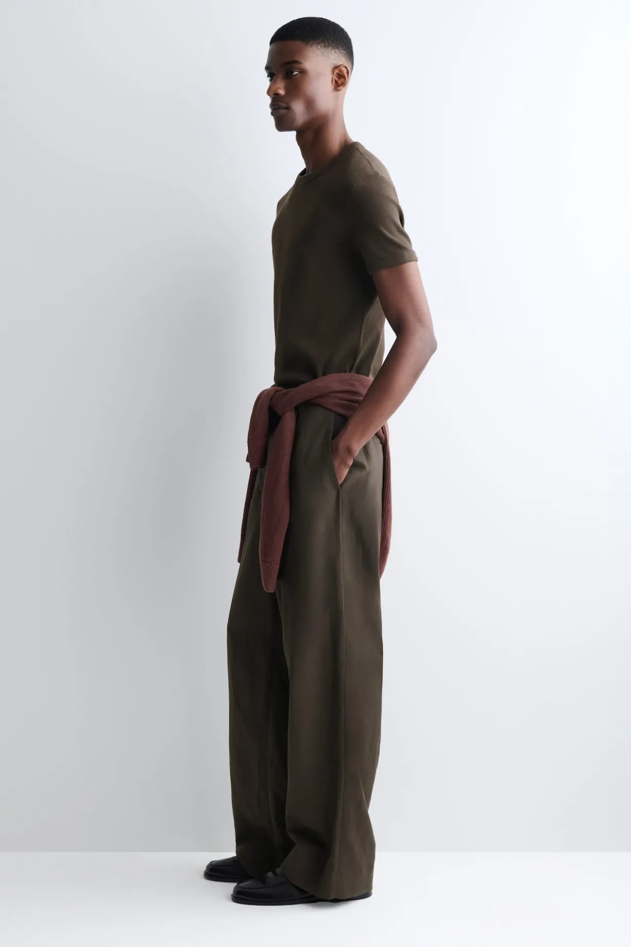 SLIM RIBBED COTTON T-SHIRT