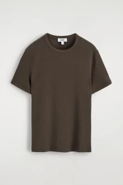 SLIM RIBBED COTTON T-SHIRT
