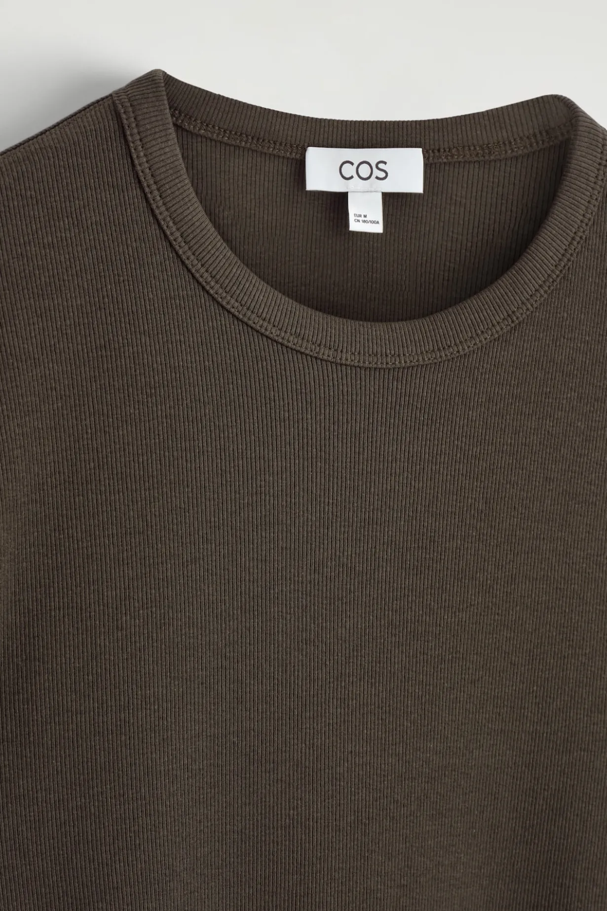 SLIM RIBBED COTTON T-SHIRT