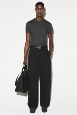 SLIM RIBBED COTTON T-SHIRT